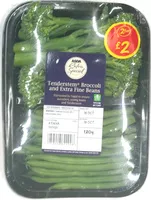 Mängden socker i Tenderstem Broccoli and Extra Fine Beans