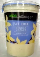 Mängden socker i Fat free vanilla yogurt