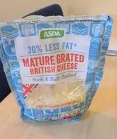 Mängden socker i MATURE GRATED BRITHISH CHEESE