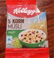 Mängden socker i Müsli Packung klein 5 Korn Musli