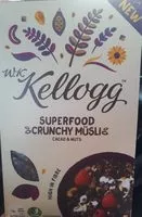 Mängden socker i W.K Kellogg Superfood Crunchy Müsli Cacao & Nuts