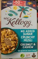 Mängden socker i Crunchy Müsli Coconut & Cashew