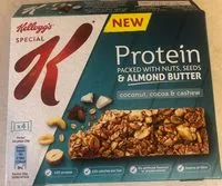 Mängden socker i Special K Protein Bars Coconut, Cocoa & Cashew 4 x