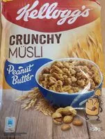 Mängden socker i Crunchy müsli peanut butter