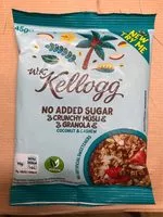 Mängden socker i Crunchy müsli granola noix de coco et cacahuètes
