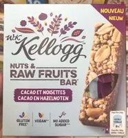 Mängden socker i Nuts & Raw Fruits Bar Cacao et noisettes