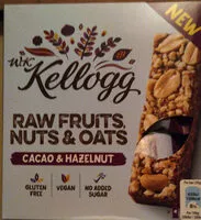 Mängden socker i Raw Fruits, Nuts & Oats - Cacao & Hazelnut