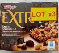 Mängden socker i Kellogg's Extra Bars Dark Choco (3x
