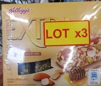 Mängden socker i Barres de céréales Extra Miel Kellogg's - 3x128g