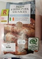 Mängden socker i 8 Irish Pork Sausages