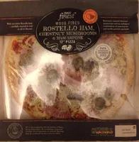 Mängden socker i Wood fired rostello ham, chestnut mushrooms & mascarpone 12'' pizza