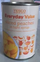 Mängden socker i Sliced peaches in light syrup