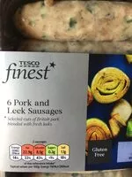 Mängden socker i Pork and Leek Sausages