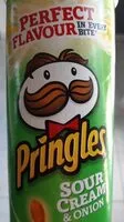 Mängden socker i Pringles : sour cream & onion