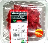 Mängden socker i Lean diced beef