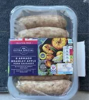 Mängden socker i Armagh braru apple pork sausages