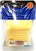 Mängden socker i Sliced Mild British Cheddar - Smooth and Creamy