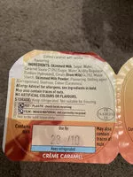 Mängden socker i Crème caramel with vanilla flavouring