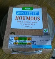 Mängden socker i Asda 30% less fat houmous