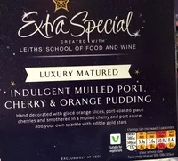 Mängden socker i Indulgent Mulled Port Cherry & Orange Pudding