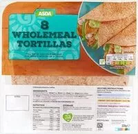 Mängden socker i 8 Wholemeal Tortillas