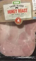 Mängden socker i Thick sliced honey roast dry cured ham
