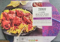 Mängden socker i Lamb rogan josh with pilau rice