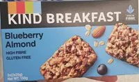 Mängden socker i Kind blueberry almond