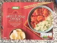 Mängden socker i Sweet and sour chicken with egg fried rice