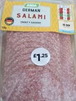 Mängden socker i Asda german salami