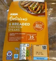 Mängden socker i Breaded chicken steaks