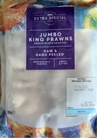 Mängden socker i Jumbo King prawns - Raw & Hand Peeled