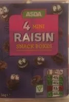 Mängden socker i Mini raisin snack box