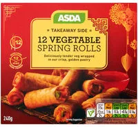 Mängden socker i ASDA Takeaway Side 12 Vegetable Spring Rolls