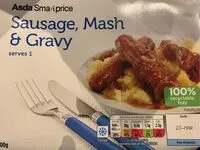 Mängden socker i Sausage mash and gravy