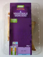Mängden socker i 4 Vegetable Samosas (Starter)