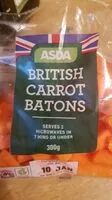 Mängden socker i British carrot batons