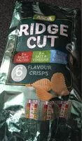Mängden socker i Ridge cut flavour crisps