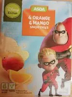 Mängden socker i Orange and mango smoothies