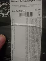 Mängden socker i Bacon and sausages bap