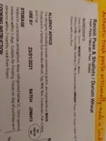 Mängden socker i Ravioli peas and shallots