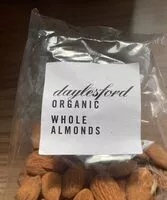 Mängden socker i Organic whole almonds