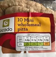 Mängden socker i Mini wholemeal pitta