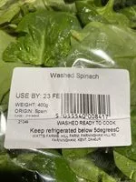 Mängden socker i Washed spinach