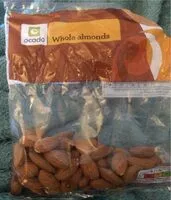 Mängden socker i Whole almonds