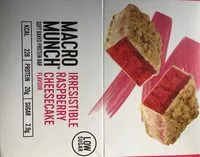 Mängden socker i Macro Munch raspberry cheesecake protein bar