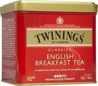Mängden socker i Original English Breakfast Twinings - Boîte Métal