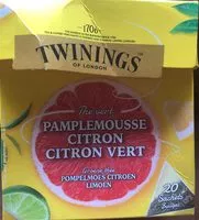 Mängden socker i Twinings Pamplemousse citron citron vert