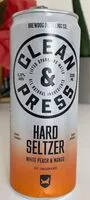 Mängden socker i Clean & Press Hard Seltzer Mangue Peche