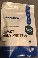 Mängden socker i Impact whey protein Chocolat Brownie